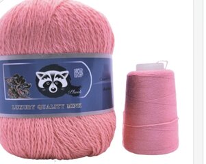 Siūlai Mink Yarn Coomamuu Cashmere, 50g+20g, rožiniai kaina ir informacija | Mezgimui | pigu.lt