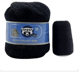 Нитки для вязания Mink Yarn Coomamuu Cashmere, 50 г + 20 г, 350 м, черные цена и информация | Принадлежности для вязания | pigu.lt