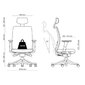 Ergonomiška kėdė Istuk Anggun, juoda kaina ir informacija | Biuro kėdės | pigu.lt