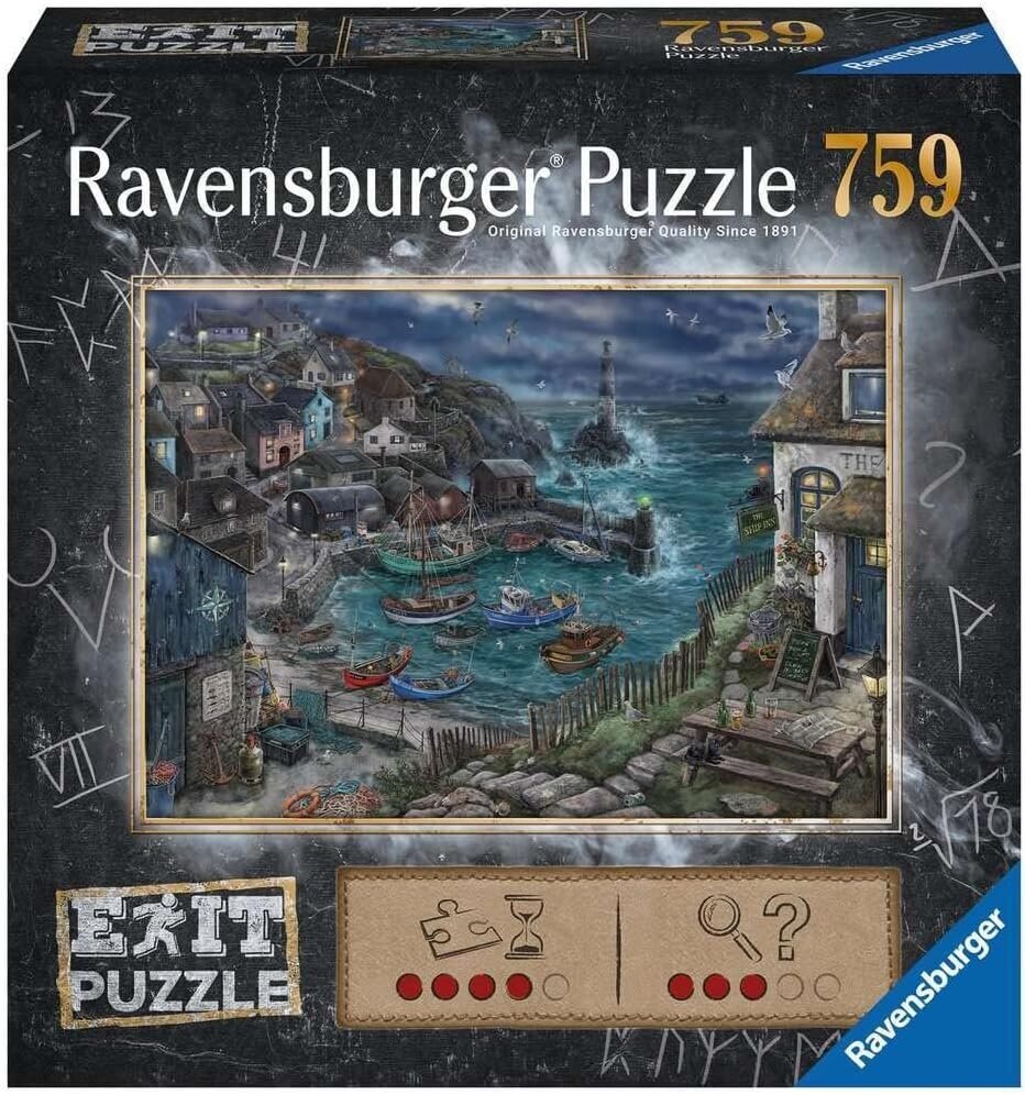 Dėlionė su laivais Ravensburger Escape Treacherous Harbor, 759 d. kaina ir informacija | Dėlionės (puzzle) | pigu.lt