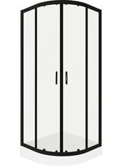 Kama 90x90cm dušo kabinos juoda kaina ir informacija | Dušo durys ir sienelės | pigu.lt