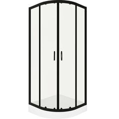 Kama 90x90cm kvadratinis dušo stiklas juoda kaina ir informacija | Dušo durys ir sienelės | pigu.lt