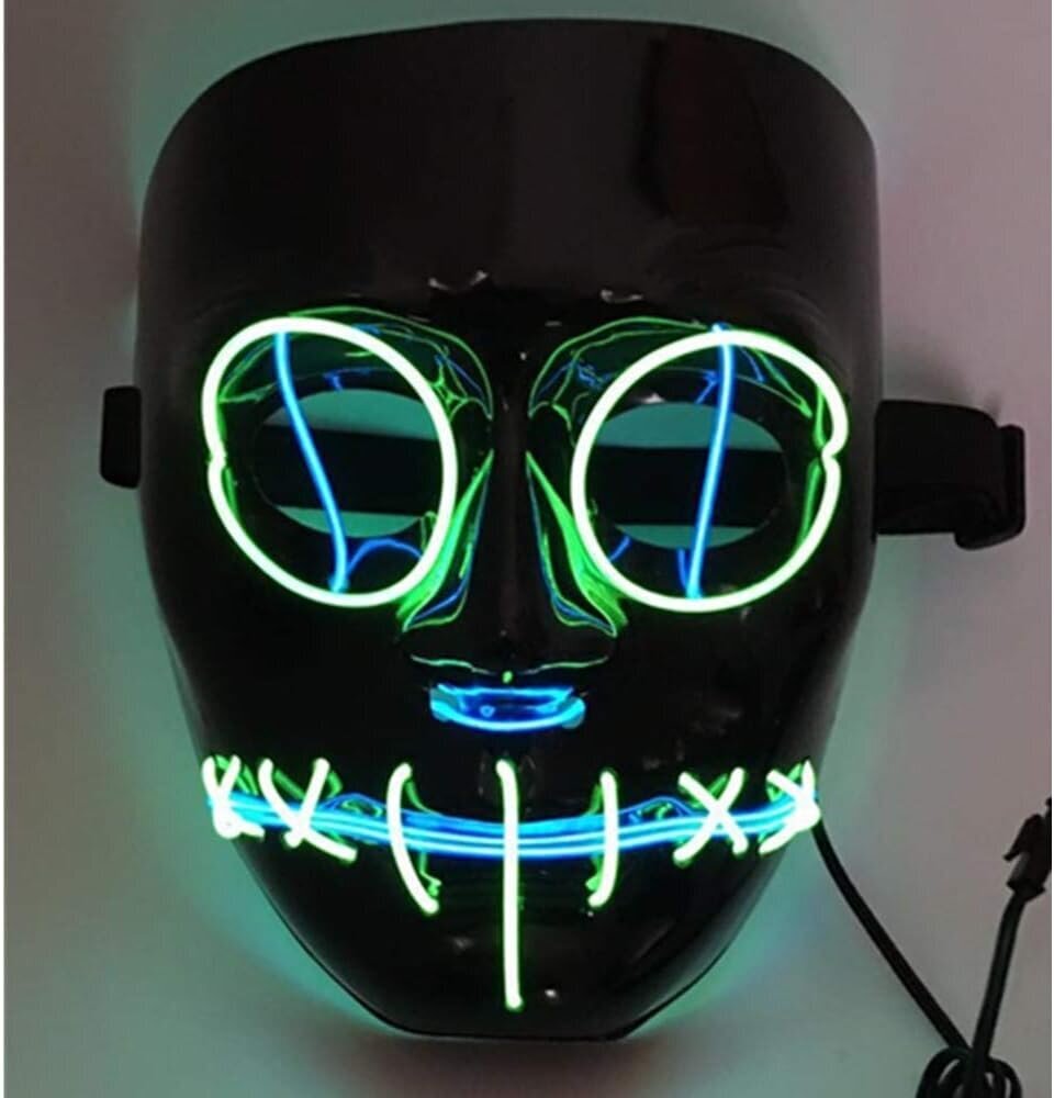 LED kaukė Sothsky, juoda kaina ir informacija | Karnavaliniai kostiumai | pigu.lt