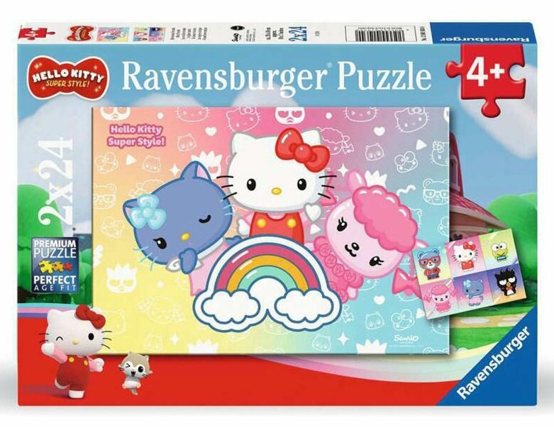 Dėlionė Ravensburger Hello Kitty, 2x24 d. цена и информация | Dėlionės (puzzle) | pigu.lt