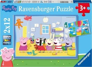 Dėlionė Ravensburger Peppa Pig, 2x12 d. kaina ir informacija | Dėlionės (puzzle) | pigu.lt