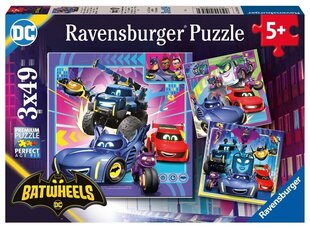 Dėlionė Ravensburger Batwheels, 3x49 d. kaina ir informacija | Dėlionės (puzzle) | pigu.lt