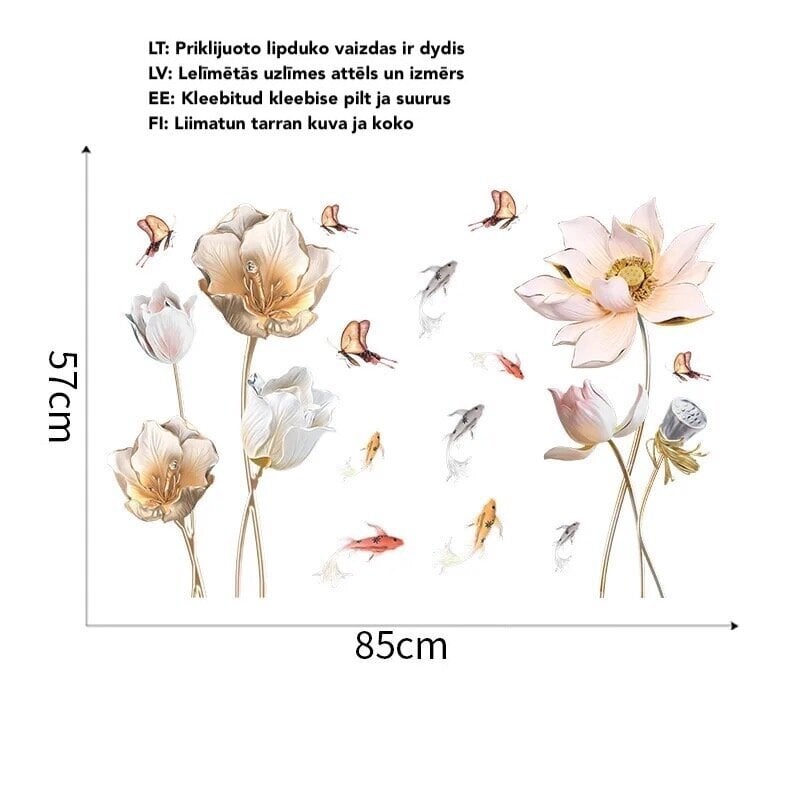Interjero lipdukas Lelijos kaina ir informacija | Interjero lipdukai | pigu.lt