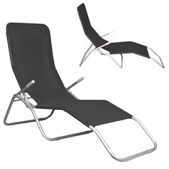Lauko kėdė-gultas Fluxar home GL0016, juodas kaina ir informacija | Lauko kėdės, foteliai, pufai | pigu.lt