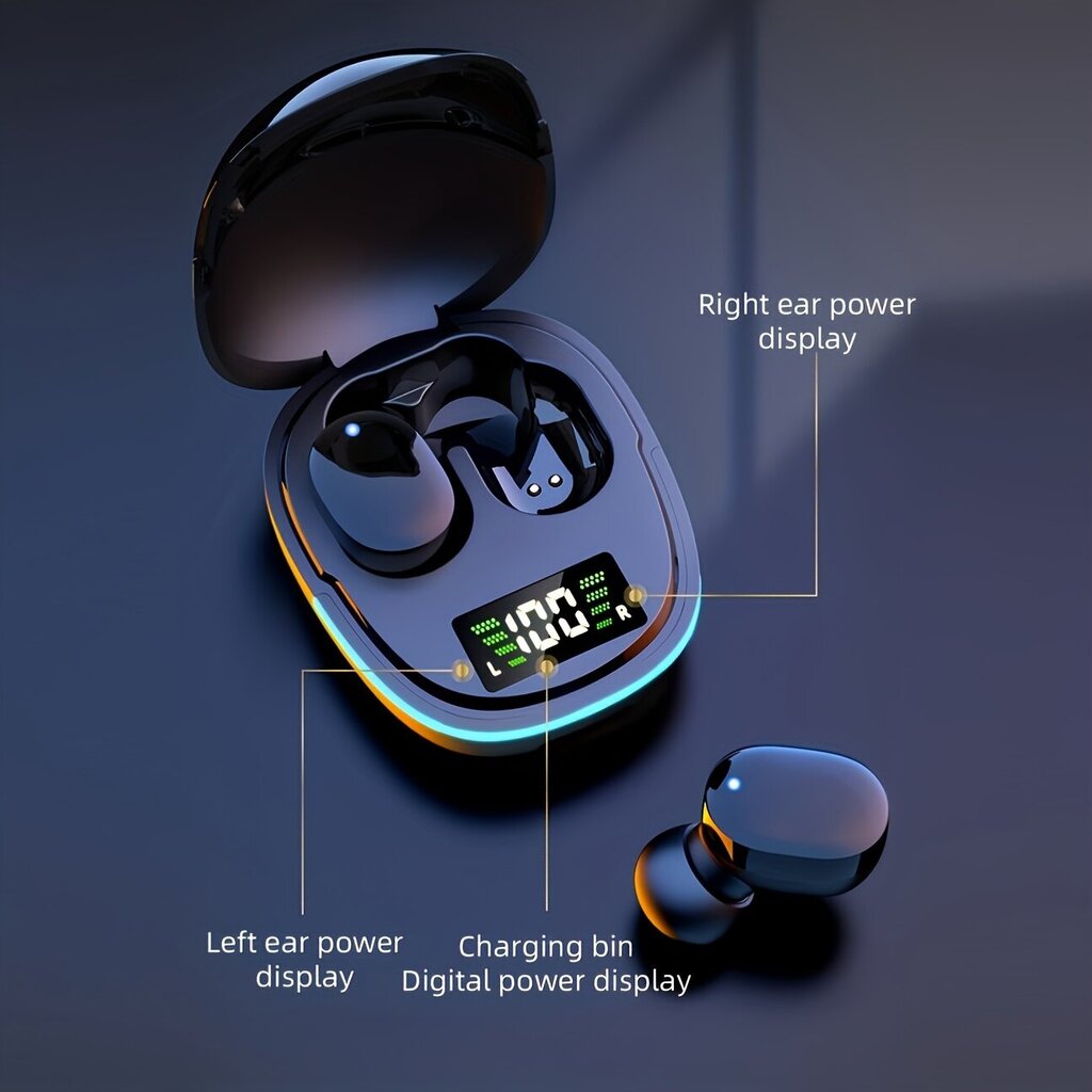 Belaidės ausinės su LED ekranu kaina ir informacija | Ausinės | pigu.lt