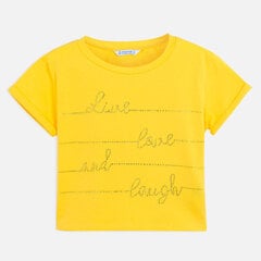 Mayoral marškinėliai mergaitėms, geltoni kaina ir informacija | Marškinėliai mergaitėms | pigu.lt