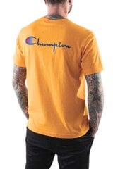 Champion marškinėliai vyrams Premium Crewnesk, oranžiniai цена и информация | Футболка мужская | pigu.lt