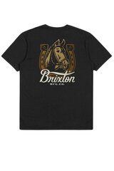 Marškinėliai vyrams Brixton Seymour, juodi цена и информация | Мужские футболки | pigu.lt