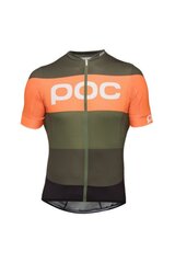 Dviratininkų marškinėliai vyrams Poc Road Logo, žali kaina ir informacija | Sportinė apranga vyrams | pigu.lt