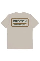 Marškinėliai vyrams Brixton Palmer Proper, pilki цена и информация | Футболка мужская | pigu.lt