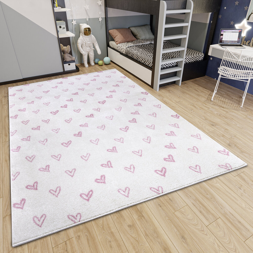 Hanse Home vaikiškas kilimas Adventures Hearts 120x170 cm kaina ir informacija | Kilimai | pigu.lt