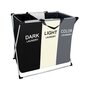 Sulankstoma skalbinių krepšys su trimis skyriais, Electronics LV-664, 1 vnt kaina ir informacija | Vonios kambario aksesuarai | pigu.lt