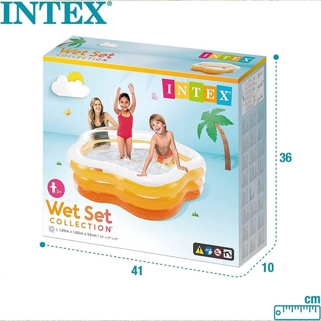 Pripučiamas baseinas Intex Swim Summer Colors, 185x180x53cm, be filtro цена и информация | Baseinai | pigu.lt