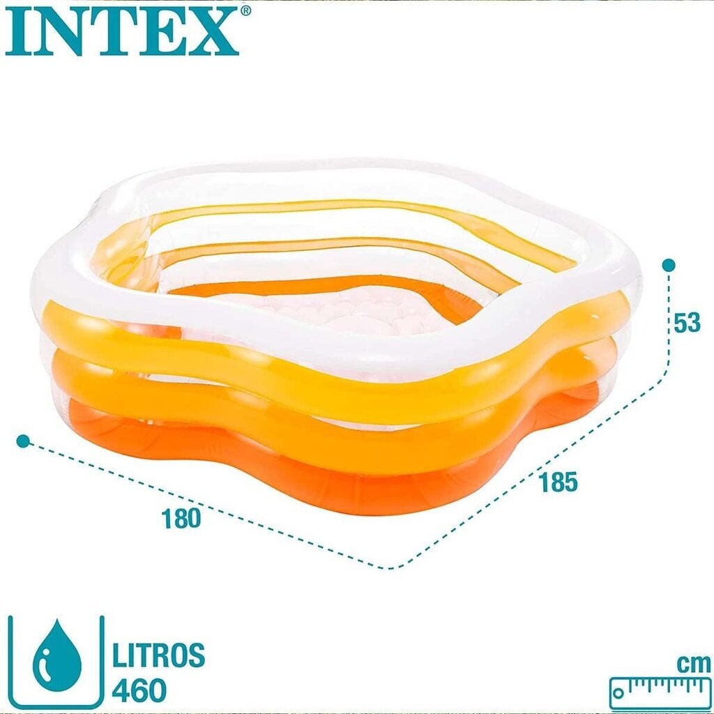 Pripučiamas baseinas Intex Swim Summer Colors, 185x180x53cm, be filtro цена и информация | Baseinai | pigu.lt