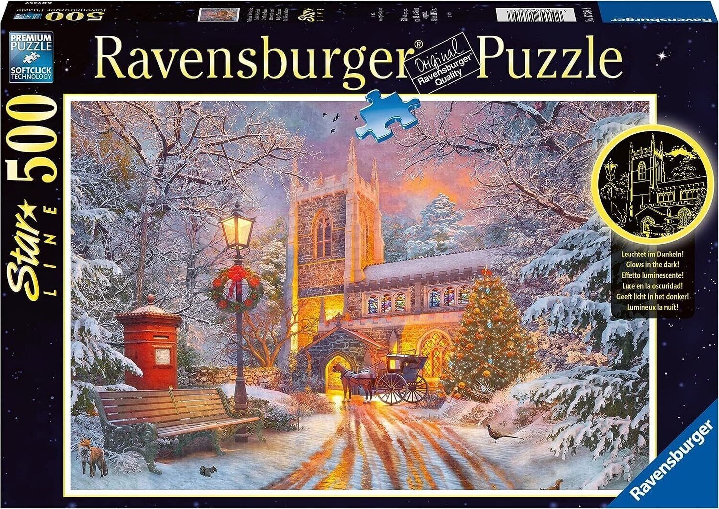 Dėlionė Ravensburger Star Line - Magical Christmas, 500 d. kaina ir informacija | Dėlionės (puzzle) | pigu.lt