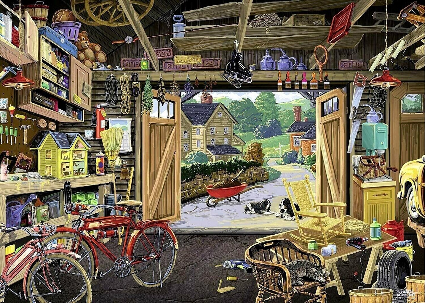 Dėlionė Ravensburger Grandpa's Garage, 300 d. kaina ir informacija | Dėlionės (puzzle) | pigu.lt