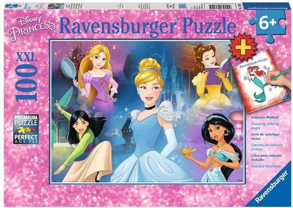 Dėlionė Ravensburger Charming Princess + booklet, 100 d. kaina ir informacija | Dėlionės (puzzle) | pigu.lt