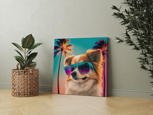 Весёлая собачка в стиле Майами 2 цена и информация | Репродукции, картины | pigu.lt
