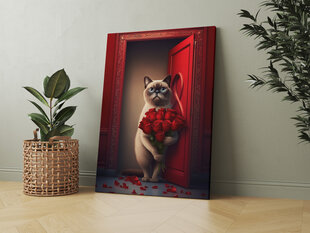Кошечка с цветами цена и информация | Репродукции, картины | pigu.lt
