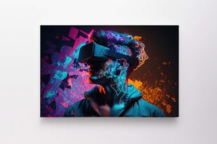 Vaikinas su Virtualios Realybės akiniais kaina ir informacija | Reprodukcijos, paveikslai | pigu.lt