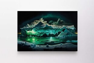 Fantastinė Šiaurės pašvaistė su ledynais 3 kaina ir informacija | Reprodukcijos, paveikslai | pigu.lt