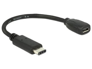 Delock 65578. USB C - micro USB B. 15 cm kaina ir informacija | Kabeliai ir laidai | pigu.lt