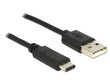 Delock, USB-C/USB-A, 1 m kaina ir informacija | Kabeliai ir laidai | pigu.lt