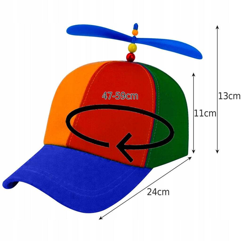 Kepurė su snapeliu ir propeleriu Karlsonas kaina ir informacija | Originalios kepurės | pigu.lt