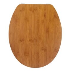 Сиденье для унитаза 48х37 см из 100% натурального бамбука для стандартных мисок, Bamboo Nature цена и информация | Набор акскссуаров для ванной | pigu.lt