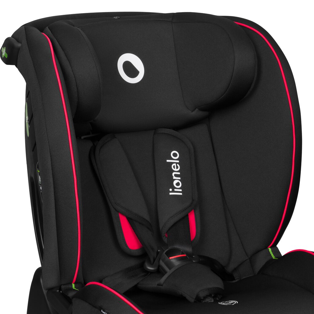 Automobilinė kėdutė Lionelo Aart I-size, 0 -36 kg, Black Carbon Red kaina ir informacija | Autokėdutės | pigu.lt