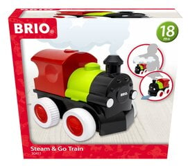 BRIO поезд Steam & Go цена и информация | Игрушки для мальчиков | pigu.lt