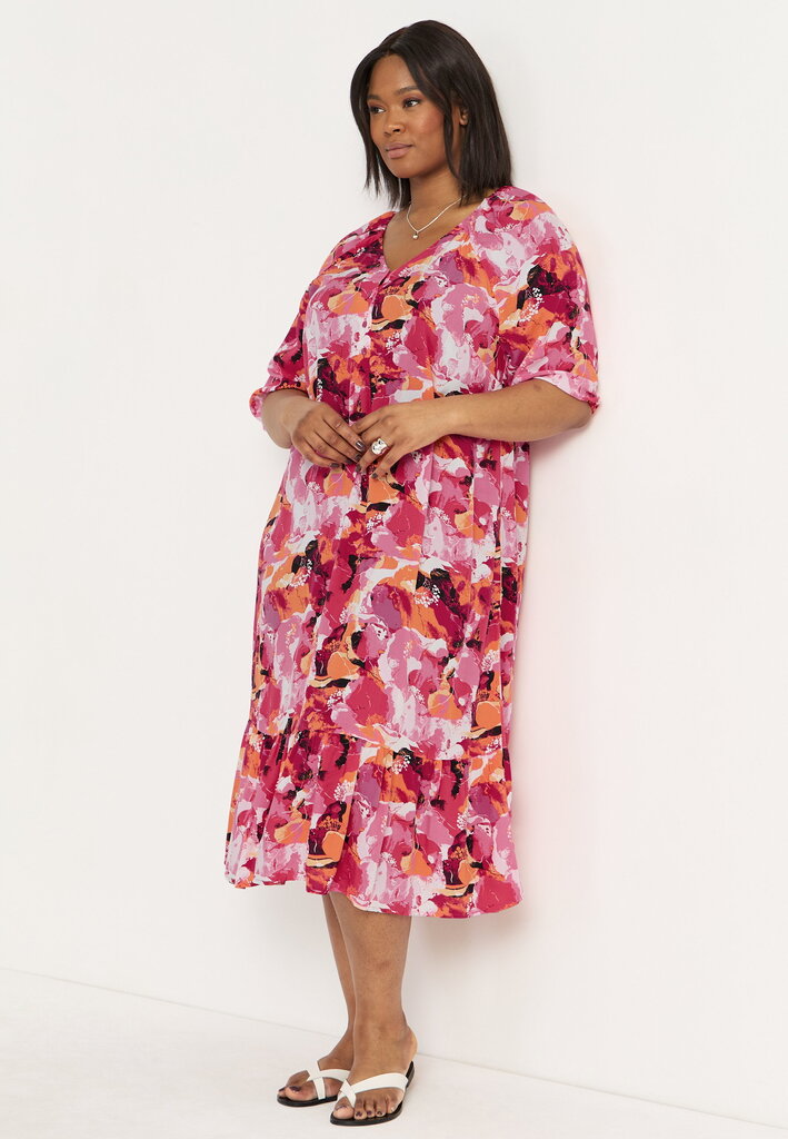 Cellbes moteriška suknelė ANETTE, fuksijų-gėlių kaina ir informacija | Suknelės | pigu.lt