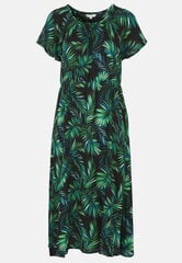 Cellbes moteriška suknelė ALLY, žalia-gėlėta цена и информация | Платья | pigu.lt
