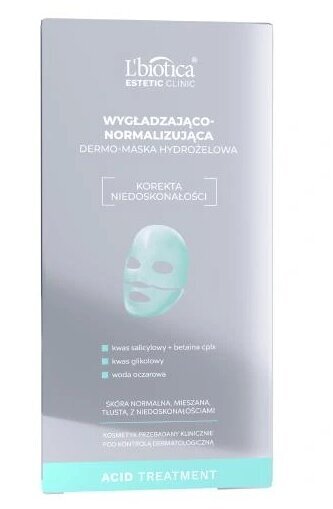 Veido kaukė L'biotica Acid Treatment, 1 vnt kaina ir informacija | Veido kaukės, paakių kaukės | pigu.lt