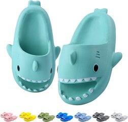 Šlepetės vaikams Shark, žalios цена и информация | Детские тапочки, домашняя обувь | pigu.lt