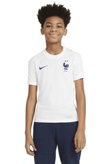 Nike marškinėliai berniukams France Stadium, balti цена и информация | Рубашки для мальчиков | pigu.lt