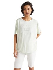 Tommy Hilfiger marškinėliai moterims Relaxed Burn Out, balti цена и информация | Женские футболки | pigu.lt