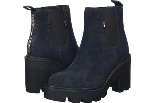 Tommy Hilfiger aulinukai moterims Essential Suede Mid Hell, mėlyni цена и информация | Женские ботинки | pigu.lt