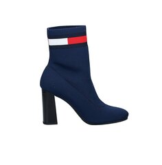 Tommy Jeans aukštakulniai aulinukai moterims Sock Helled, mėlyni цена и информация | Женские сапоги | pigu.lt