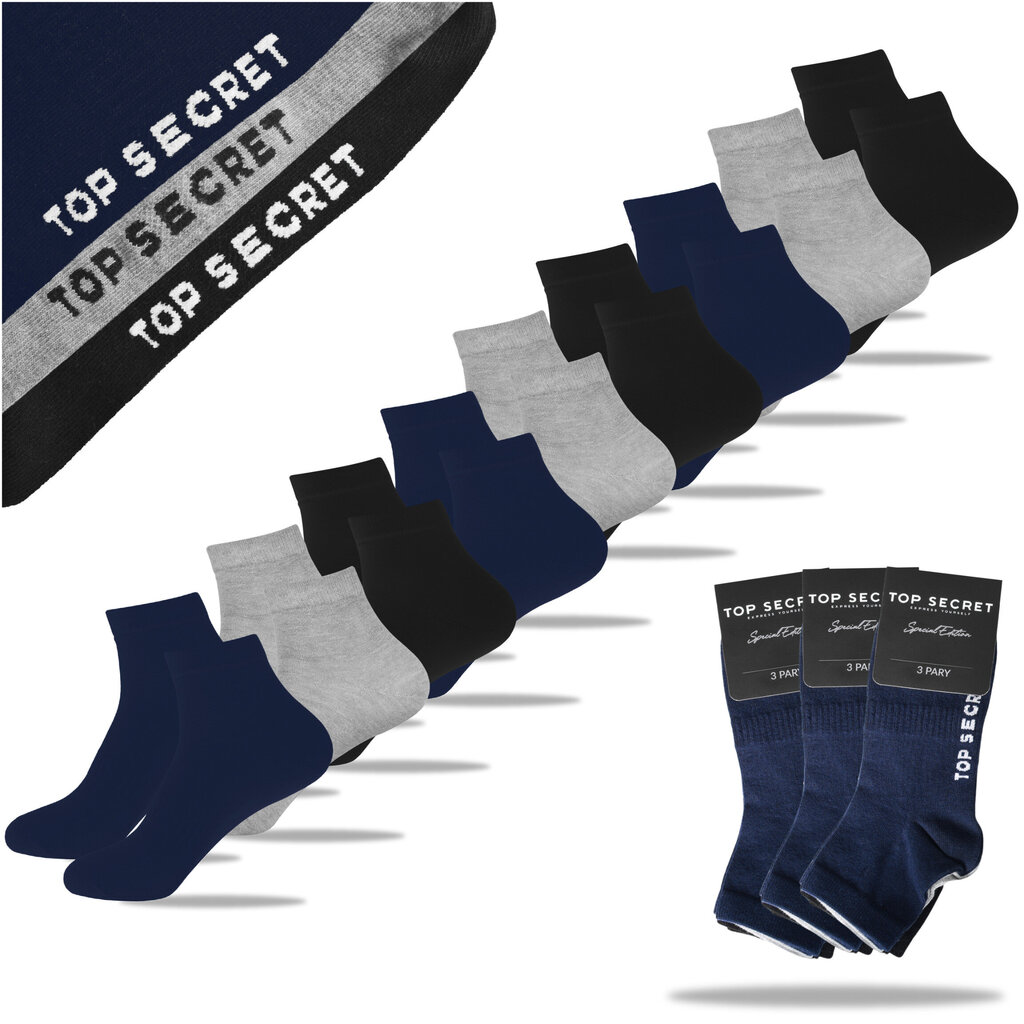 Kojinės vyrams Top Secret SK906, įvairių spalvų, 9 poros kaina ir informacija | Vyriškos kojinės | pigu.lt