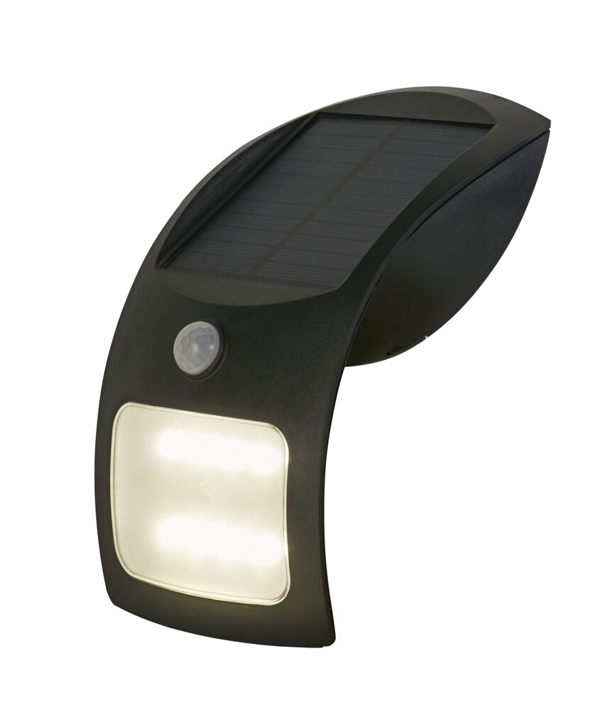 Lauko sieninis šviestuvas Searchlight Solar 67420BK-PIR, 1 vnt. kaina ir informacija | Lauko šviestuvai | pigu.lt