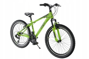 Vaikiškas dviratis 9-12 metų Kands Lorenzo 24" 130-165 cm aukščio, žalias цена и информация | Велосипеды | pigu.lt