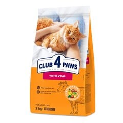 Club 4 Paws Premium su veršiena, 2 kg цена и информация | Сухой корм для кошек | pigu.lt