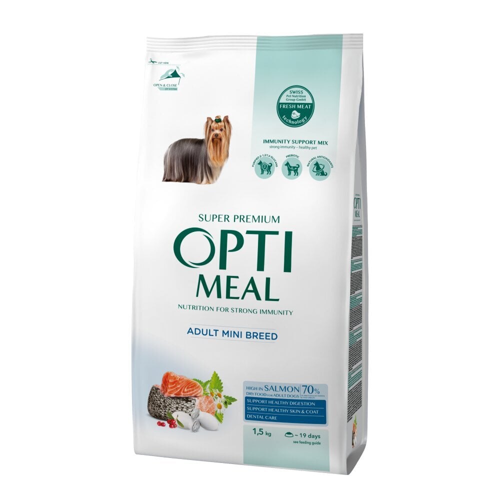 Optimeal™ itin mažų veislių suaugusiems šunims su lašiša, 1,5 kg цена и информация | Sausas maistas šunims | pigu.lt