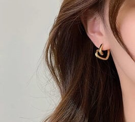 Auskarai širdeles formos Korean Love Heart Earrings kaina ir informacija | Auskarai | pigu.lt