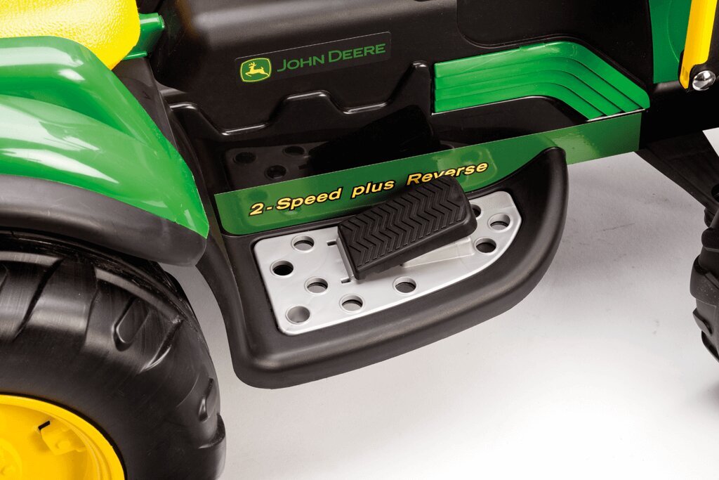 Vienvietis vaikiškas elektrinis traktorius Peg Perego John Deere Ground Loader, žalias/geltonas kaina ir informacija | Elektromobiliai vaikams | pigu.lt